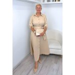 Iris košilové šaty béžové – Sleviste.cz