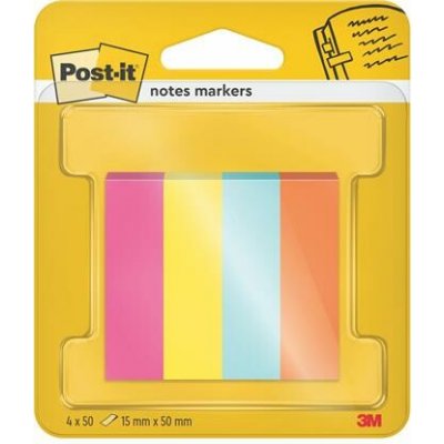 3M POSTIT Štítky, papír, 4×50 listů, 15×50 mm, 3M POST-IT „Poptimistic“, smíšené 7100259443 – Hledejceny.cz