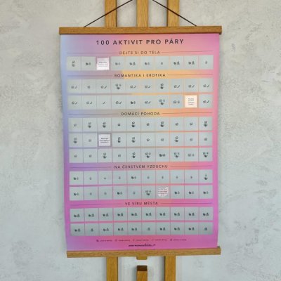 Stírací plakát - 100 aktivit pro páry – Zboží Mobilmania