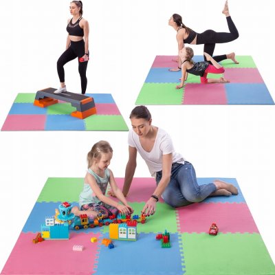 One Fitness MP10 60 x 60 x 1 cm zelená-modrá-červená 9ks – Zboží Mobilmania