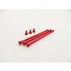 Motor k RC modelům Yokomo Hiro Seiko DX1/ReveD Absolute1 Aluminum Motor Screw Set Red