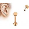 Piercing Šperky4U zlatý piercing do brady labreta kolečko LB1029RD-12064