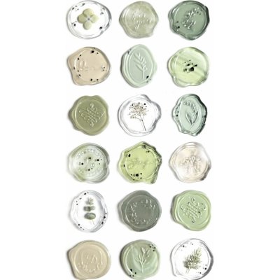 Galeria Papieru Dekorativní samolepicí pečetě - zelené, 18 ks – Hledejceny.cz