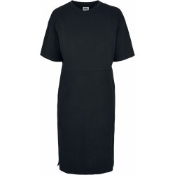 Urban Classics středně dlouhé šaty Ladies Organic Oversized Slit Tee Dress černá