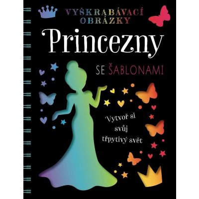 Vyškrabávací obrázky Princezny se šablonami Vyškrabávací obrázky – Zboží Mobilmania