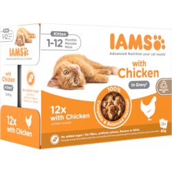 Iams Delights Kitten kuře v omáčce 24 x 85 g