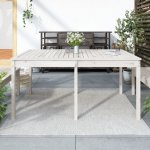 OMAXI 691073 Zahradní stůl bílý 159,5 x 82,5 x 76 cm masivní borové dřevo – Hledejceny.cz