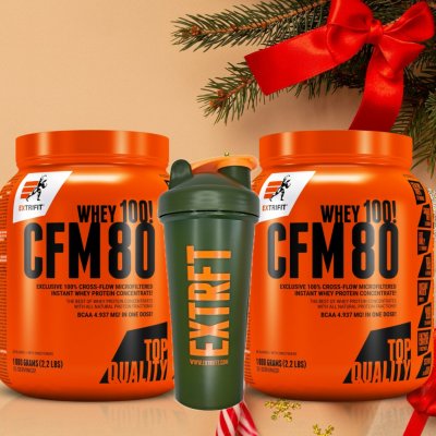 AKCE 1+1 Extrifit CFM Instant Whey 80 1000 g + ZDARMA Šejkr 600 ml – Zboží Dáma