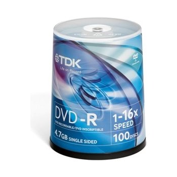 TDK DVD-R 4,7GB 16x, cakebox, 100ks (T19479)