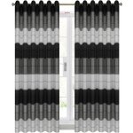 BytoTex Dekorační závěsy Simona černá 145x250 cm, cena za 2 ks – Hledejceny.cz