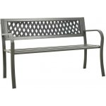 vidaXL Zahradní lavice 125 cm ocelová šedá 312039 – Hledejceny.cz