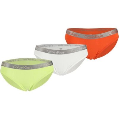 Calvin Klein BIKINI 3PK Dámské kalhotky oranžová – Zboží Mobilmania