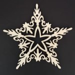 AMADEA Dřevěná ozdoba hvězda 10 cm – Hledejceny.cz