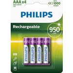 Philips AAA 950mAh 4ks R03B4A95/10 – Zboží Mobilmania
