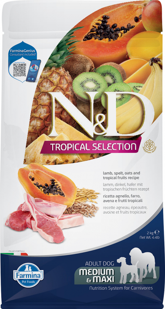 N&D Tropical Selection Dog Adult Medium & Maxi Lamb 2 kg