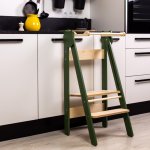 Family scl Skládací dětská učící věž Khaki Přírodní – Sleviste.cz