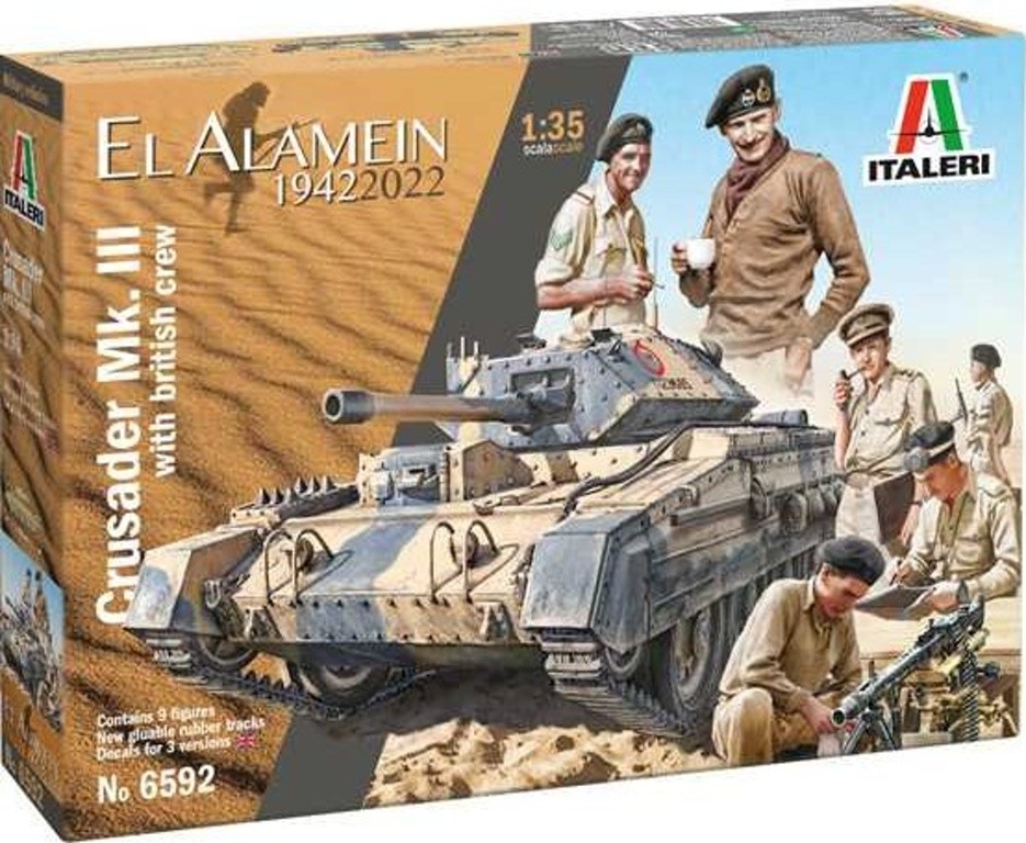 Italeri Crusader Mk. II & British Tank Crew Model Kit military 6592 1:35