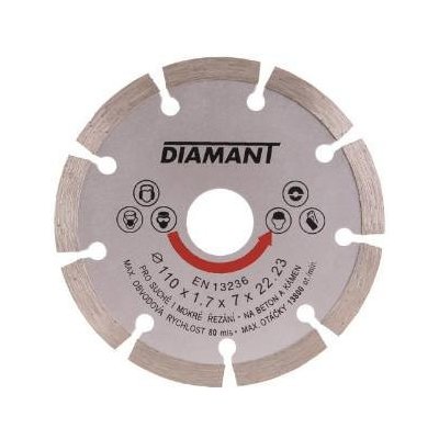 DIAMANT Kotouč diamantový segment Ø 110 x 22.2 mm, DIAMANT – Zboží Mobilmania