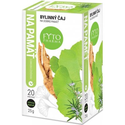Fytopharma Bylinný čaj na paměť s Ginkgem a Ženšenem 20 x 1,5 g – Hledejceny.cz