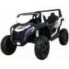 Dětské elektrické vozítko Mamido elektrické autíčko Buggy ATV Strong Racing nafukovací kola bílá