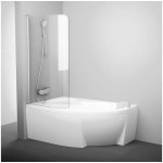 Ravak CVSK1 Rosa 140/150 L white+Transparent, levá 7QLM0100Y1 – Zboží Dáma