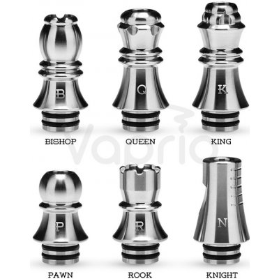Kizoku šachové náustky kompletní set 6ks Stříbrná