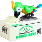 Pokladnička na mince hladový papoušek zelený – Zboží Dáma