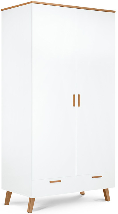 Konsimo Frisk se zásuvkou bílá 100 x 195 x 58 cm