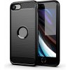 Pouzdro a kryt na mobilní telefon Apple Pouzdro Forcell CARBON Case iPhone SE 2022 černé