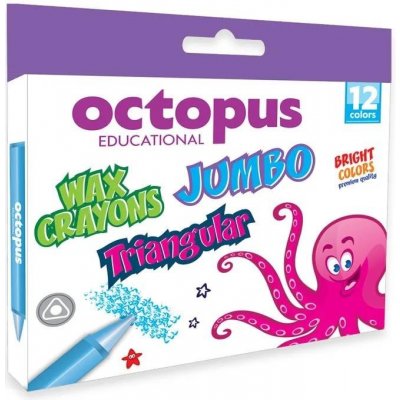 Octopus voskovky jumbo 12 barev 012/R – Zboží Mobilmania