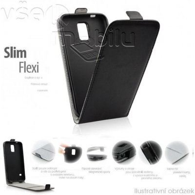 Pouzdro ForCell Slim Flip Flexi HTC Desire 610 černé