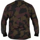 Avid Carp Triko s Dlouhým Rukávem Distortion Camo Lite T-Shirt Long Sleeve