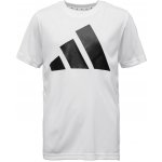 adidas J TRAIN ESSENTIALS BL TEE Bílá Černá – Zboží Mobilmania