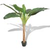 Květina Umělá rostlina banánovník s květináčem 150 cm zelený