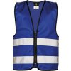 Pracovní oděv Korntex Dětská reflexní bezpečnostní vesta Aalborg na zip modrá královská