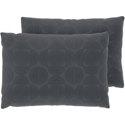 LIVARNO z mikrovláknitého saténu kruhy/antracitová 50 x 60 cm 2 ks – Zbozi.Blesk.cz