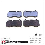 Sada brzdových destiček, kotoučová brzda ZIMMERMANN 23960.975.1