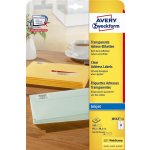 Avery Zweckform Adresní etikety QuickPEEL 25 listů A4 transparentní 99,1 x 38,1 mm pro inkoust J8563-25 – Sleviste.cz