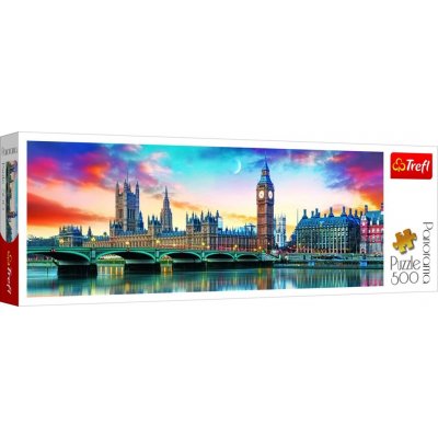 Trefl Panoramatické Big Ben a Westminsterský palác Londýn 500 dílků – Zboží Mobilmania