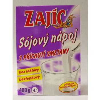 Zajíc Sójový nápoj Zajíc s příchutí smetany 400 g