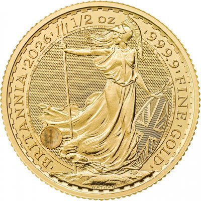 Royal Mint Zlatá mince Britannia Charles III 2026 1/2 oz – Zbozi.Blesk.cz