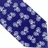 Kravata Modro bílá chlapecká kravata Kolo