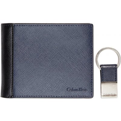 Calvin Klein Pánská modrá peněženka s klíčenkou Saffiano Leather Two Tone  Bifold Wallet&Key Fob od 1 759 Kč - Heureka.cz