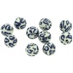 Natana silikonové korálky leopard modrá 12mm 10 ks – Zboží Dáma