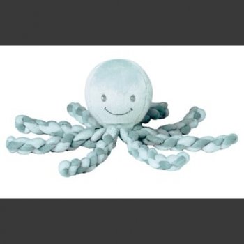 Nattou první hračka miminka chobotnička Piu Piu Lapidou light modrá