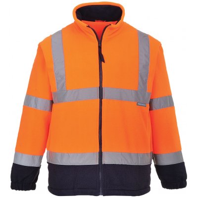 Portwest HI-VIS FLEECE F301 Reflexní fleecová bunda - HV oranžová/námořní modrá – Zboží Mobilmania