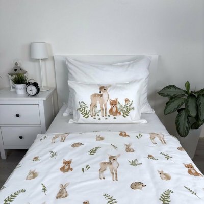 Jerry Fabrics povlečení do postýlky Lesní zvířátka baby 100 x 135 cm 40 x 60 cm – Sleviste.cz