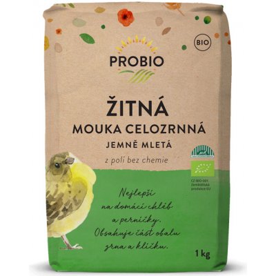 Mouka žitná-jemná celozrnná bio 1000 g