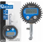 GEKO Manometr digitální na měření tlaku pneu, 0-13,8bar, s koncovkou 45° G01274 | Zboží Auto
