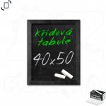 A-Z Reklama CZ CHBBL40x50 Woodboard nástěnná dřevěná křídová tabule černě lakovaná 40 x 50 cm – Zboží Mobilmania